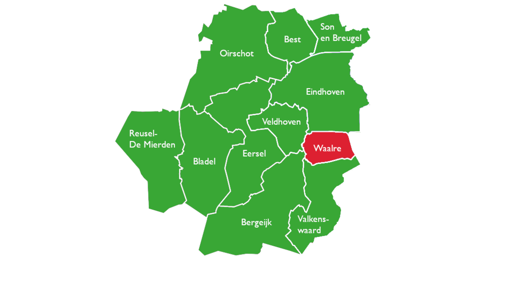 Kaartje Waalre in de regio