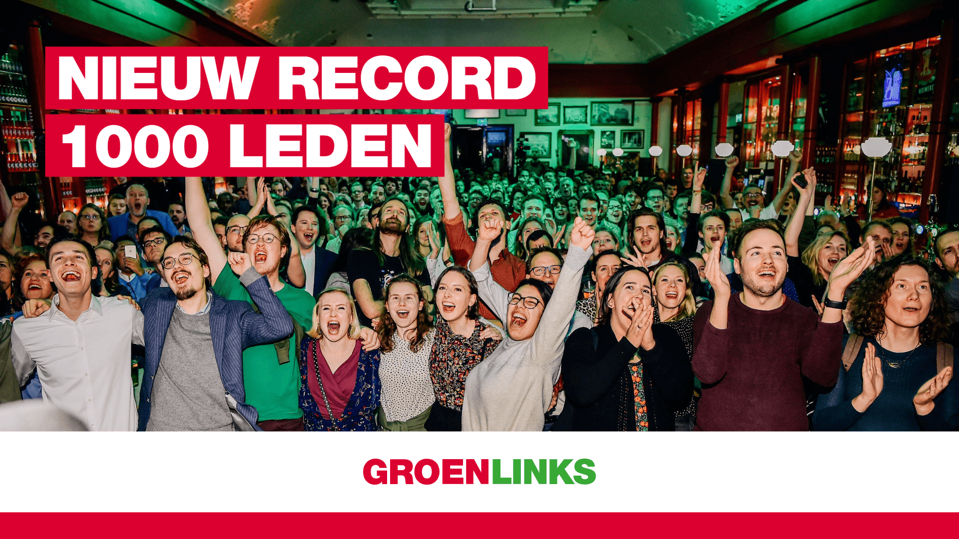 GroenLinks Eindhoven viert 1000 leden